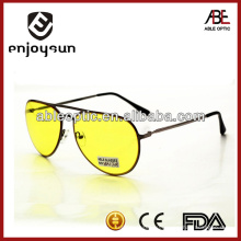 Желтые цветные металлические солнцезащитные очки оптом Alibaba